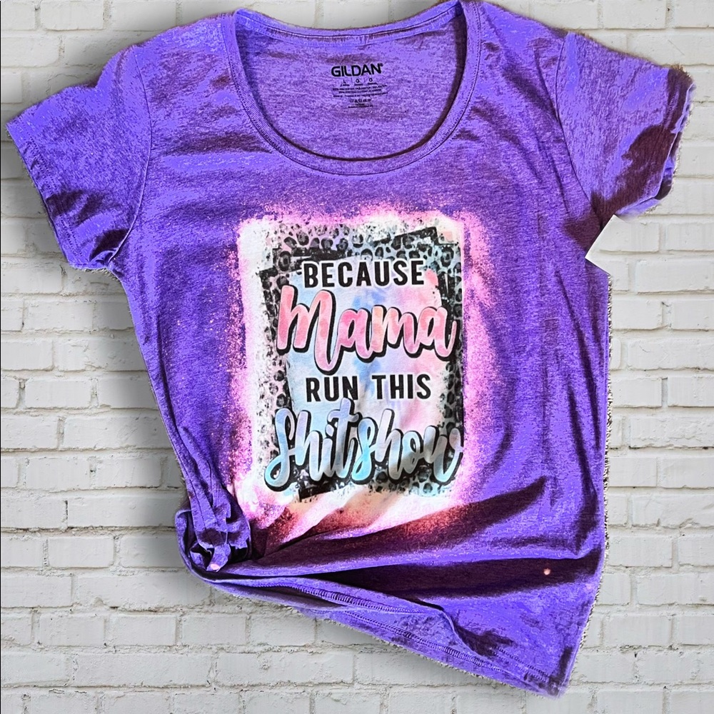 Women’s Distressed Purple Graphic Tee
